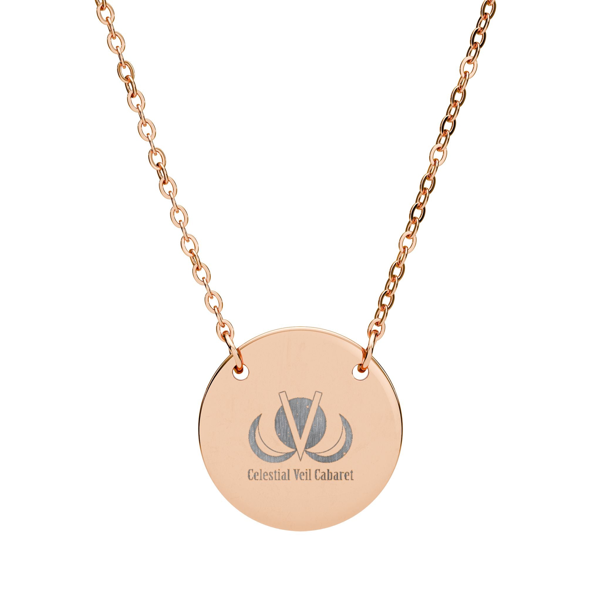 Engravable Circle Necklace — Personalized Round Pendant Jewelry