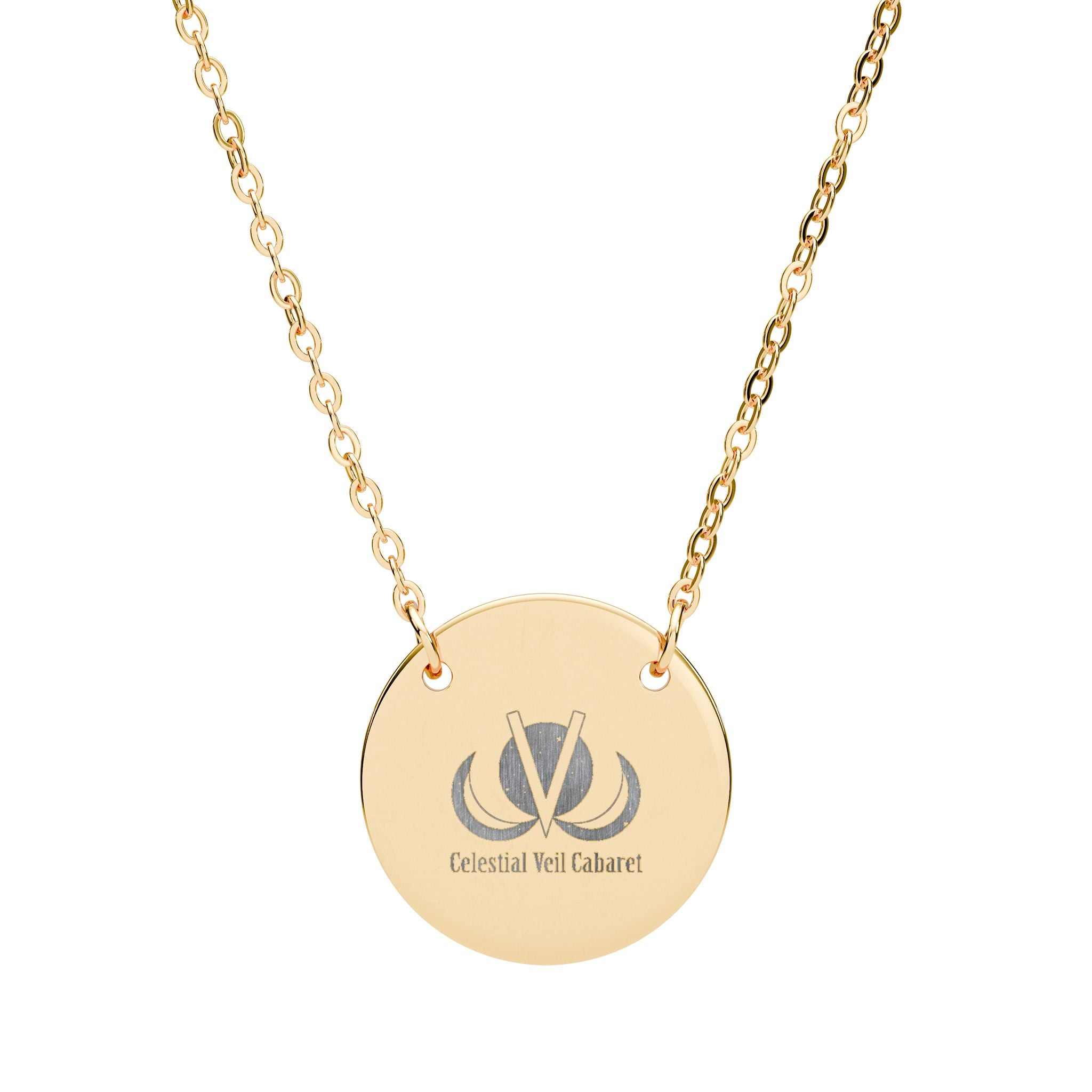 Engravable Circle Necklace — Personalized Round Pendant Jewelry