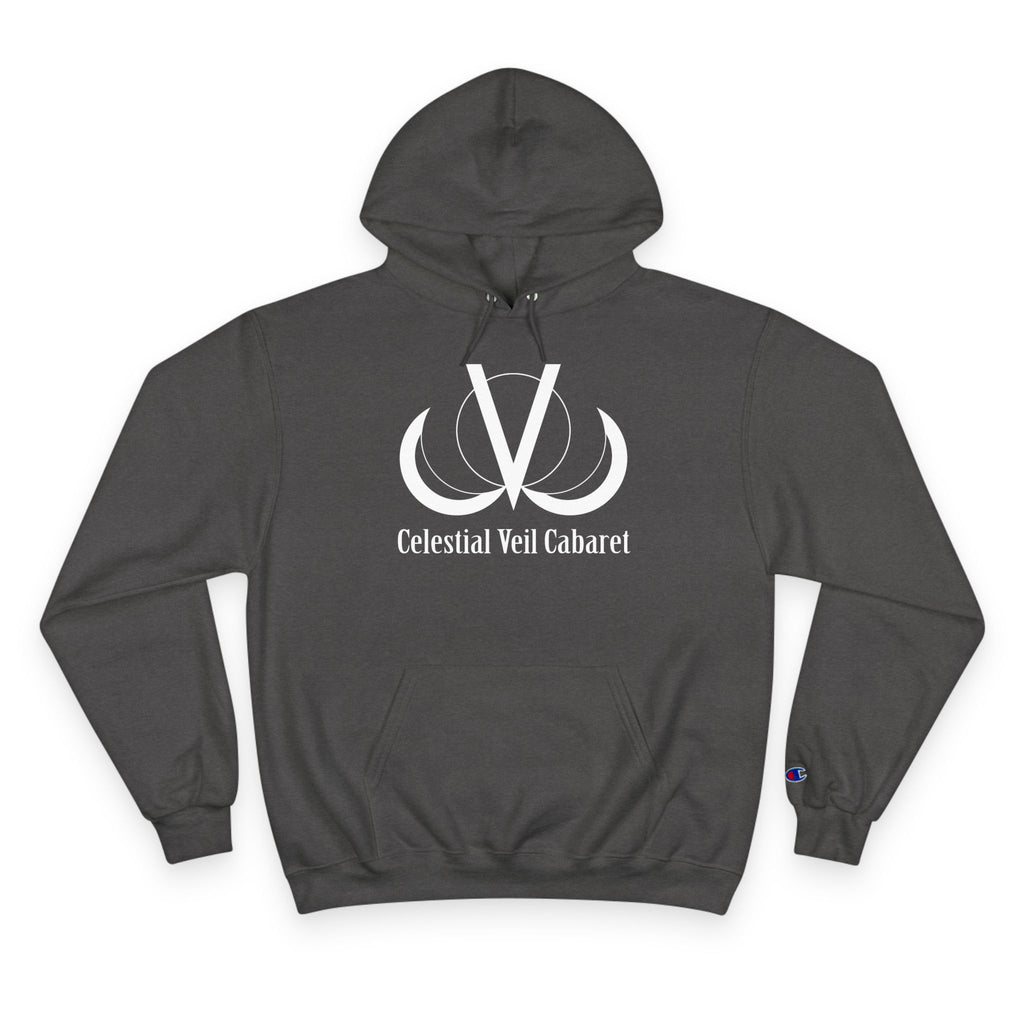 Celestial Veil Cabaret Hoodie — Moon Logo Champion Pullover