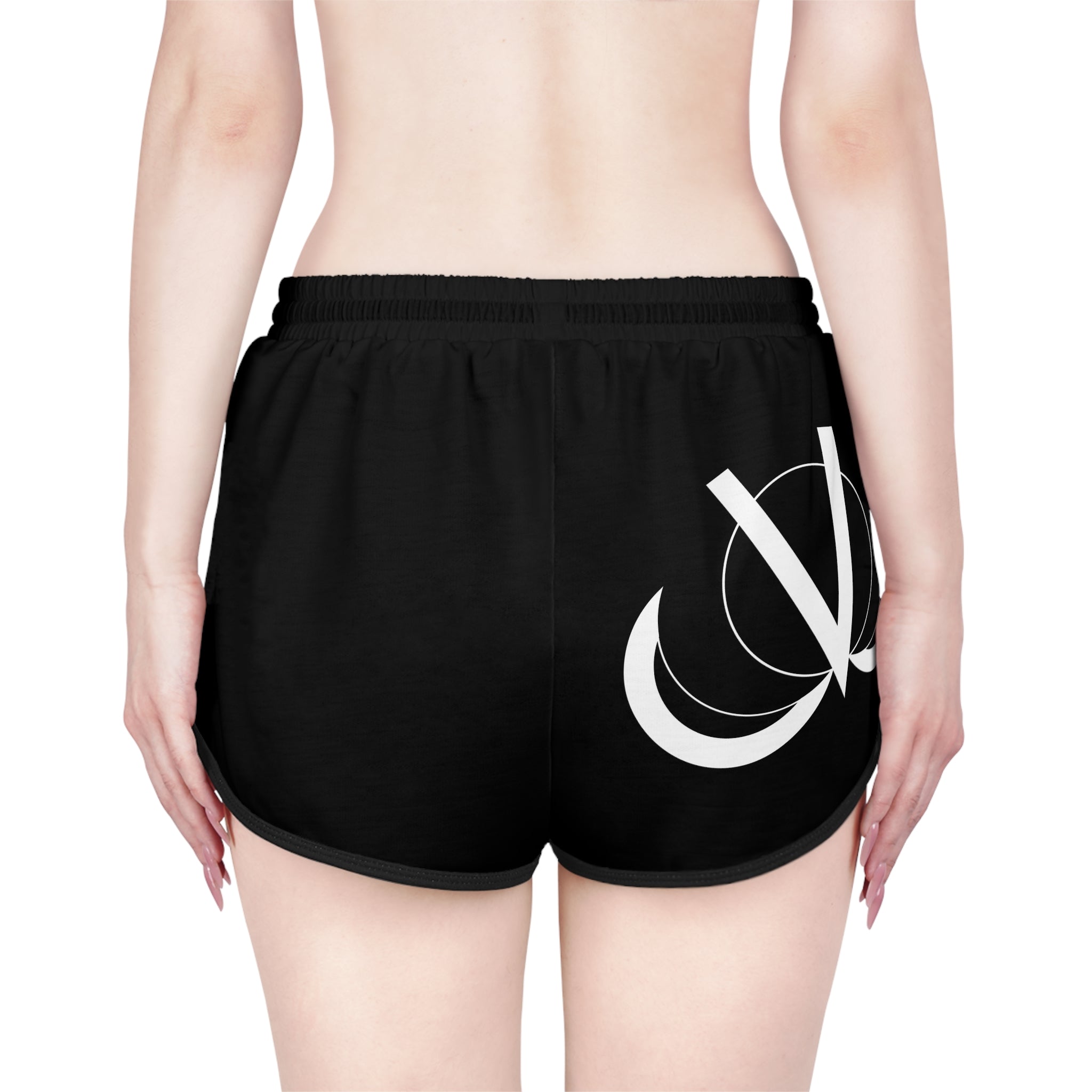 Relaxed Shorts — Minimalist Crescent Logo Women's Athletic Shorts